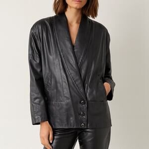 Vintage 80s Wilson’s Leather Jacket Black Small